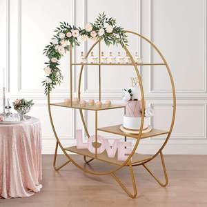 Idéal pour la présentation de gâteaux, support à gâteau indien en métal, finition décorative pour gâteaux, desserts, pâtisseries lors de fêtes et mariages. - Product Image 1