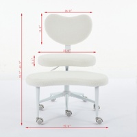 Fauteuil releveur moderne avec roulettes, soutien lombaire pour TDAH, hauteur réglable, extensible, en tissu Teddy