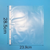 Protecteur de feuilles de papier plastique avec logo personnalisé A4 Classeur avec trous de poinçonnage Fournitures de bureau Pochette à documents