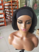 Perruques Afro Bouclées Frisées pour Femmes Noires, Perruque Bandeau Classique Ondulée et Volumineuse, Cheveux Frisés Printaniers, Perruques Sans Colle