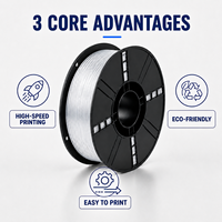 Becreative PETG Filament 1,75mm 1kg 3D-Drucker Material Geruchlos Lebensmittelsicher Hohe Schlagfestigkeit 68°C Wärmeabweichungstemperatur