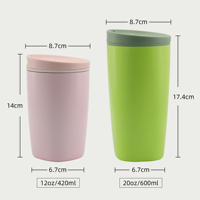Gobelet isotherme en acier inoxydable de 12/20 oz, réutilisable, pour café glacé, avec couvercles, bouteille d'eau, tasse à café de voyage
