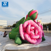 Roses géantes gonflables rose pâle pour la décoration d'événements de mariage