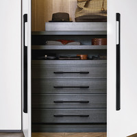 Poignées de meubles carrées noires/dorées, design moderne, en alliage d'aluminium massif, qualité supérieure A++, pour tiroirs, commodes, chambre, extérieur, cuisine