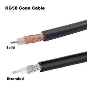 Cable Coaxial RG58 de Cobre Puro de 50 Ohm, RG58/<span class=keywords><strong>U</strong></span>, RG58A/<span class=keywords><strong>U</strong></span>, <span class=keywords><strong>RG58C</strong></span>/<span class=keywords><strong>U</strong></span>, MIL-C-17 M17/28-RG58 - Product Image 1