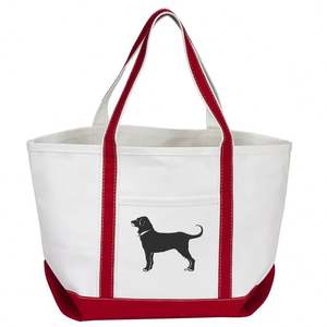 Sac en toile de haute qualité avec logo personnalisé imprimé, recyclable, design élégant, en coton naturel uni, grand sac de shopping en toile - Product Image 1