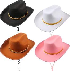 Chapeaux de Cowboy mode casquette nouveauté Western Cowboy Cowgirl tête porter pour adulte Halloween Cosplay fête chapeaux Cowboy thème fête - Product Image 1