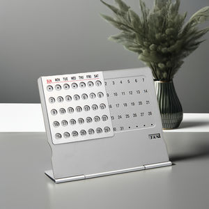 Campione Gratuito Calendario Perpetuo da Tavolo in Alluminio Stampato 2026 per Scopi Promozionali - Product Image 1