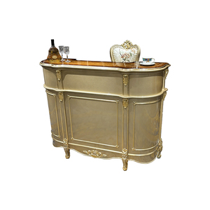 Barra de madera maciza francesa y combinación de silla de <span class=keywords><strong>Bar</strong></span> Palacio europeo color champán barra neoclásica - Product Image 5