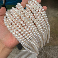 Perles d'eau douce naturelles blanches sans noyau de 8 mm, rondes, semi-finies, en nacre, pour collier DIY, perles faites à la main, 40 cm, 50 pièces