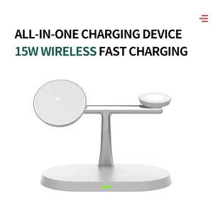 Base de Carga Inalámbrica 3 <span class=keywords><strong>en</strong></span> 1 para Teléfono, Carga Inalámbrica Rápida para <span class=keywords><strong>Apple</strong></span> Watch/iPhone 15/Air Pods, Estación de Carga - Product Image 4