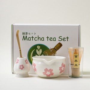 Bambus-Matcha-Set mit quadratischem Besen, Löffel und Schale, zeremonieller Qualität, umweltfreundlich, im Karton - Product Image 3