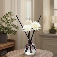 Diffuseur de parfum d'ambiance à bâtonnets floraux avec huiles essentielles pour la maison, le bureau et la salle de bain 50ml