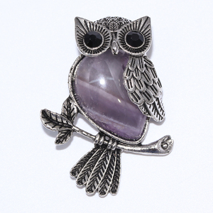 Collares de Plata con Diseño de Búho para Adolescentes y Niñas, Colgante de Piedra de Cristal Curativa, Energía Espiritual Clásica, Regalo Infantil Aonaya - Product Image 2