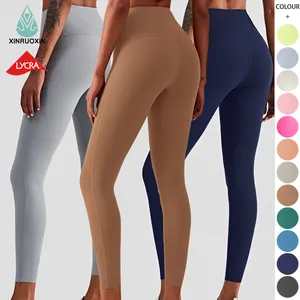 Mode Lycra Leggings Sportkleding Premium Gym Leggings Voor Vrouwen Fitness Perzik Scrunch Butt Leggings