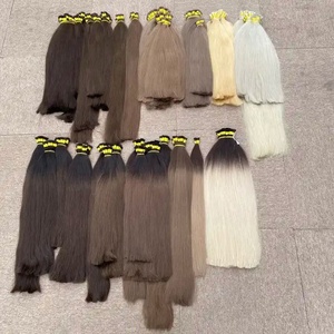 Extension per capelli alla rinfusa a prezzo all'ingrosso forte e setoso doppio annegamento 100 grammi colori scuri 18 pollici - Product Image 1