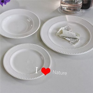 Assiettes en Porcelaine Fine à Double Perle, Élégance Intemporelle, pour une Vie Raffinée, Vente Directe Usine, Céramiques en Porcelaine - Product Image 3