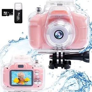 Fotocamera per bambini all'ingrosso impermeabile 1080P HD Screen Camera Video impermeabile bambini Cartoon Cute Camera Outdoor Photography Kid