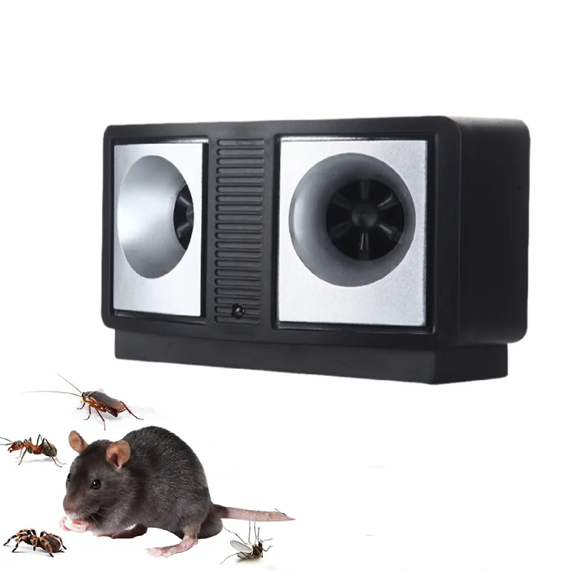 Eco-friendly Dual Rats Spiders Mosquito Pest Control Ultrasound Mouse Cockroach Rodent Repeller Device