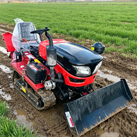 Livraison Gratuite Nouveau Tracteur Agricole Mini-Chargeuse sur Chenilles Homologué CE 25HP 35HP 50HP Moteur Diesel avec Fraise Rotative et Semoir