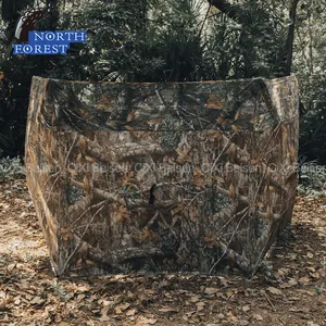 Açık hareketli avcılık kör türkiye avcılık ürünleri fiberglas delikler ile 3 Panel kör kamuflaj avcılık çadır