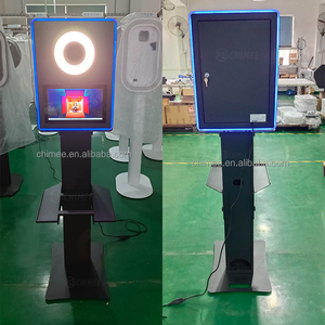 Machine photomaton intelligente à écran tactile de 13,3 pouces, lampe flash adaptée aux appareils <span class=keywords><strong>photo</strong></span> reflex numériques, photomaton selfie, angle de tête réglable, photomaton de fête - Product Image 3