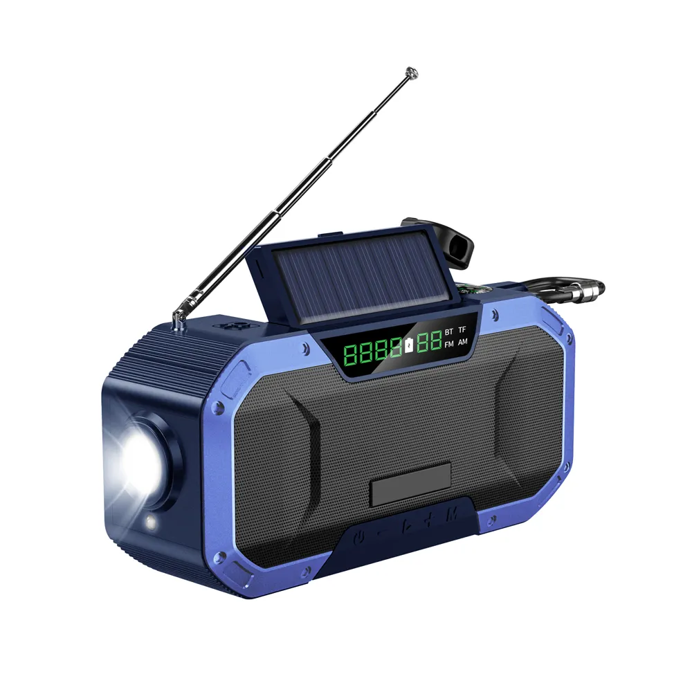 Fm Radio KAYINOW D580 Portable Fm/am/wb/noaa Radio 5000mAh Power Bank Flashlight Solar Charging Radio Speaker