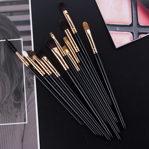 Pinceaux de <span class=keywords><strong>maquillage</strong></span> pour les yeux de style européen, luxueux et populaires, 11 pièces, poils synthétiques, manche en bois, ensemble de pinceaux pour le <span class=keywords><strong>maquillage</strong></span> des yeux, vente en gros en usine - Product Image 6
