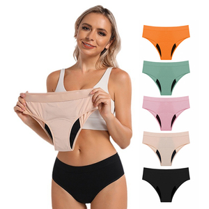 Culottes menstruelles lavables et réutilisables en coton de bambou pour femmes, vente en gros OEM personnalisée - Product Image 1