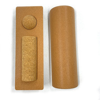 Rouleau en mousse Micogo pour la thérapie physique, rouleau en liège écologique naturel, rouleau de massage des tissus profonds haute densité, ensembles de rouleaux