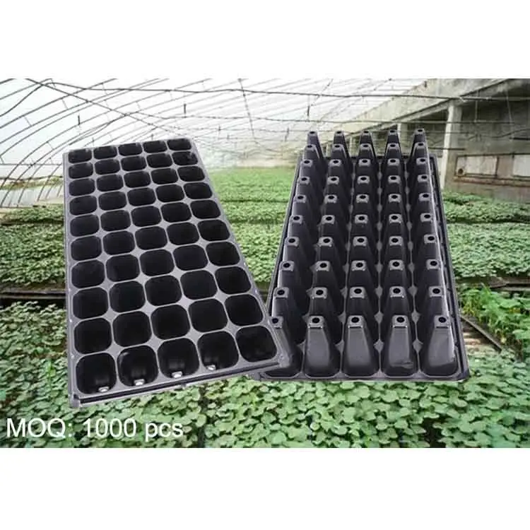 Plateau de graines à cellules en plastique noir, 50 72 108, plantation pour agricole, 12 PS