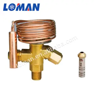 LOMAN R22 R407C R134a R404A/R507 Thermostatic Expansion Valve, Replaceable valve element