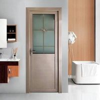 Nouvelles portes de salle de bain et de cuisine : Demi-verre, demi-panneau double 1.4 ; Verre trempé double couche ; Portes à panneau unique