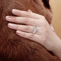 Bague ronde en zircon cubique 2.0ct cultivée en laboratoire 925 bagues de fiançailles en argent sterling