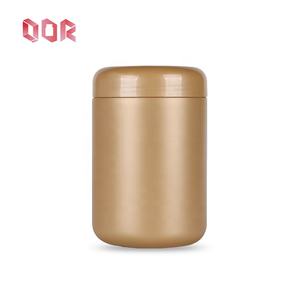 Grand pot de poudre de protéine en or HDPE de 1000ml avec couvercle d'espacement Conteneur de lait en poudre de qualité supérieure Capacité de couleur personnalisable - Product Image 1