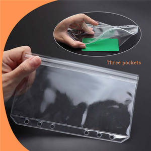 A6 جيوب الموثق واضحة ، 3 جيوب ، مظروف ميزانية المال بدون سحاب ، مظاريف نقدية - Product Image 6