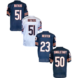 Jersey Grosir Jahitan Jersey American Football 34 Payton 51 Butkus 23 Hester 50 Stingletary 9 McMahon 4 Urlacher - Product Image 3
