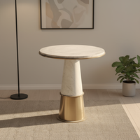Table basse en marbre moderne pour salon, en pierre naturelle, imperméable, 700*700*750mm, 60KG
