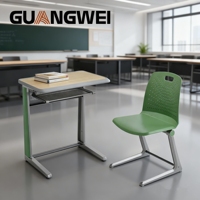 Bureau d'étudiant individuel Guangwei moderne, écologique et durable, 1 tiroir, bois/plastique, pour établissement de formation