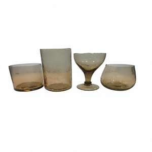 Verre à eau artisanal écologique de style industriel, finition Hammad, pour la maison, le vin et les cocktails - Product Image 1