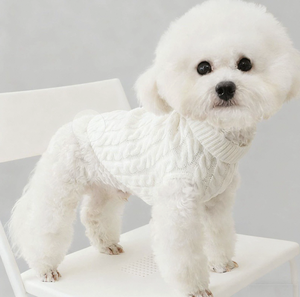 Winter Warm Elastic Knit Acrylic Pet Sweater Dogs L Solid Color Traditional Comfortable Casual Teddy <strong>Jumper</strong> - Product Image 4