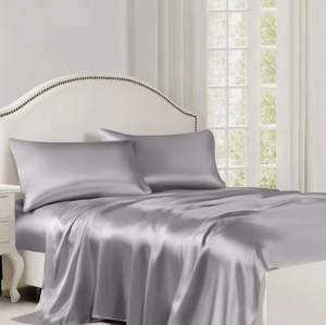 Latest Design Luxury Striped Satin <strong>Silk</strong> <strong>Bedding</strong> <strong>Set</strong> Bed Sheets for Hotel Home Textiles <strong>Bedding</strong> <strong>Set</strong> Bed <strong>Set</strong> Wholesale - Product Image 1