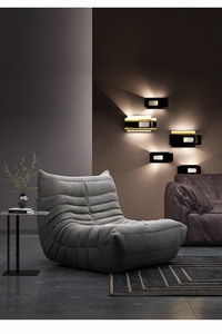 Sofá Individual de Piel Sintética Caterpillar, Sofá Perezoso para Dormir, Ideal para Balcón, Dormitorio Pequeño o Sala de Estar - Product Image 4