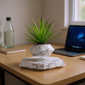 Maceta Levitante Magnética de Mármol, Decoración Inteligente para el Hogar, Oficina o Escritorio, Regalo - Product Image 2