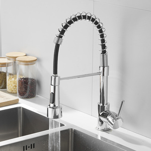 Chrome LED <b>Light</b> <b>Pull</b> Down Spray Kitchen Faucets Single Hole 2 Way Water Outlet <b>Pull</b> Out Kitchen Tap MK9804L Kitchen Tap - Product Image 5