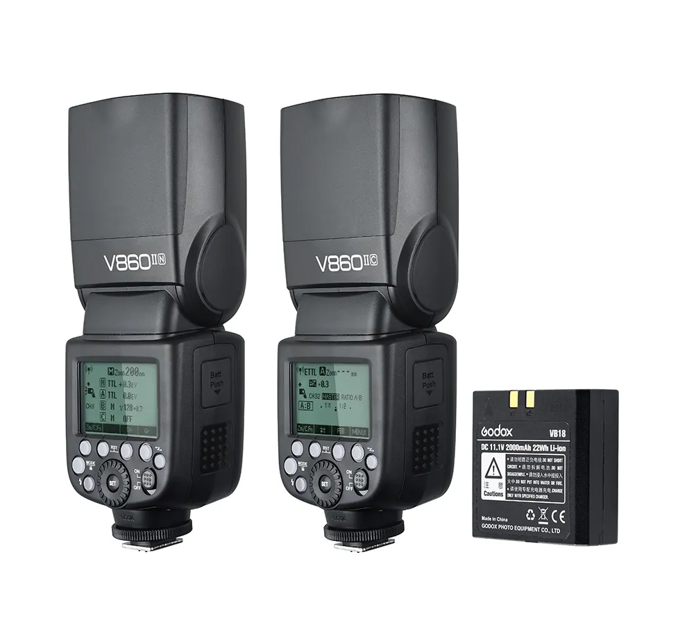 Godox V860II-F новаторский 2,4G беспроводной E-TTL II литий-ионным для камеры со вспышкой Speedlite триггер для студийной вспышки godox