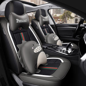 Professionele R & D Fabrikant Universal Volledige Set Lederen Cartoon Leuke Auto Stoelhoezen - Product Image 2