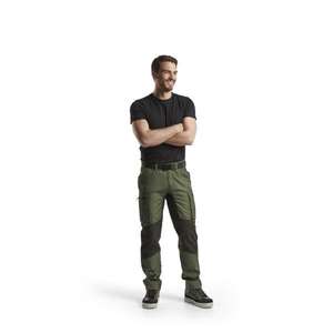 BLAKLADER - 145918454699D108 Service <b>trousers</b> with <b>stretch</b> Army green/<b>Black</b> - EAN 7330509497982 WORK <b>TROUSERS</b> - Product Image 3