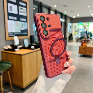 Funda Magnética para Teléfono con Orificios de Disipación de Calor Mate 2026 para Samsung S26 S24 S25 Ultra con Anillo Metálico y Soporte, Carcasa Rígida Antigolpes - Product Image 4