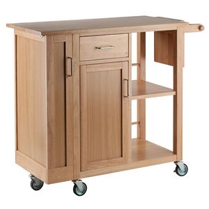 Carrito de cocina utilitario de diseño moderno DB Douglas en color natural - Product Image 2